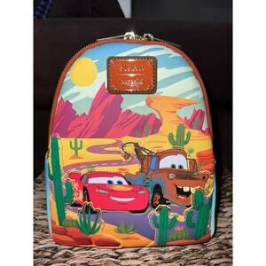 Loungefly Disney Pixar Cars Lightning McQueen and Mater Mini Backpack